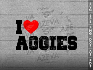 Aggies Heart SVG Design azzeva.com 22102545
