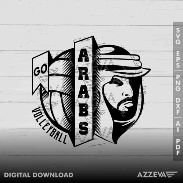 Arabs Volleyball SVG Design azzeva.com 22100594