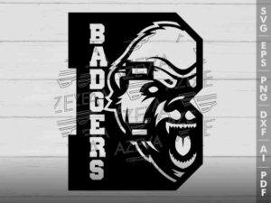 Badgers In B Letter SVG Design azzeva.com 22100366