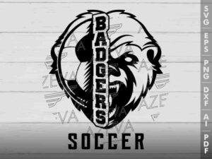 Badgers Soccer SVG Design azzeva.com 22100365