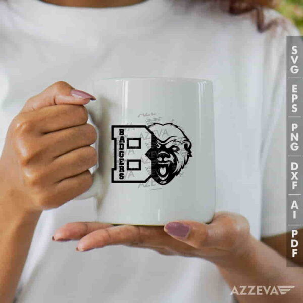 Badgers With B Letter SVG Mug Design azzeva.com 22100367