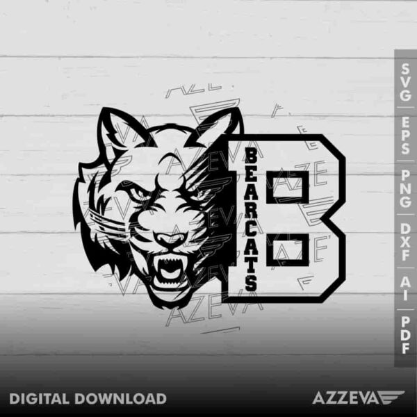Bearcats With B Letter SVG Design azzeva.com 22100652