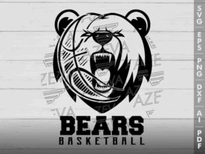 Bears Basketball SVG Design azzeva.com 22100030