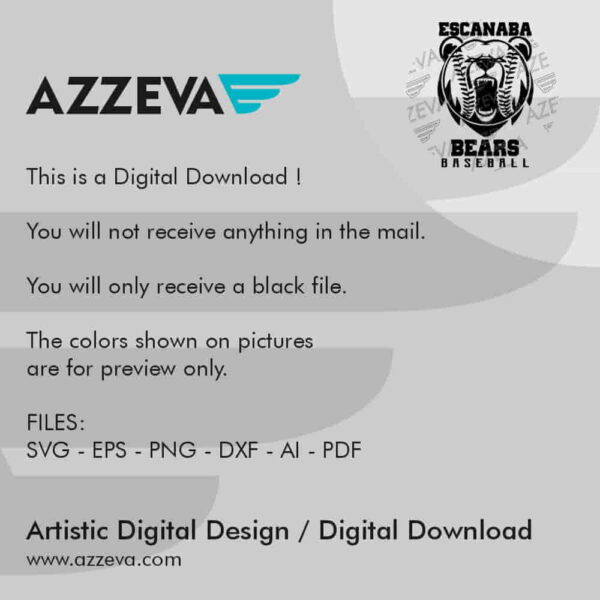 Bears Escanaba SVG Design Read me azzeva.com 22100115