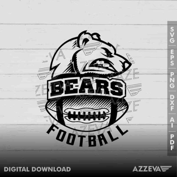 Bears Football SVG Design azzeva.com 22100289