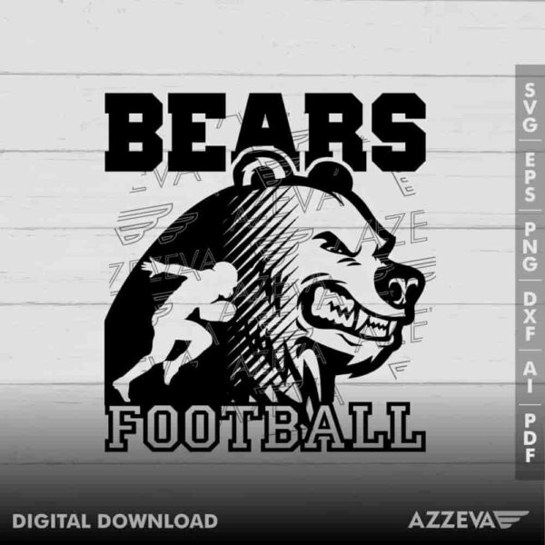 Bears Football SVG Design azzeva.com 22100705