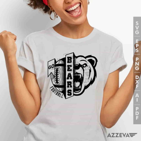 Bears Football SVG Tshirt Design azzeva.com 22100452