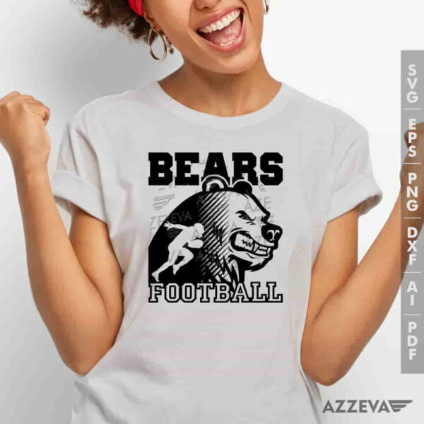 Bears Football SVG Tshirt Design azzeva.com 22100705