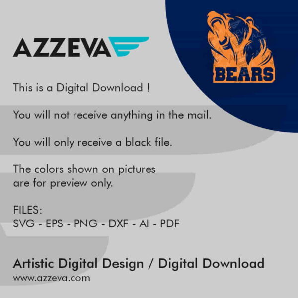 Bears Mascot SVG Design Read me azzeva.com 22100563