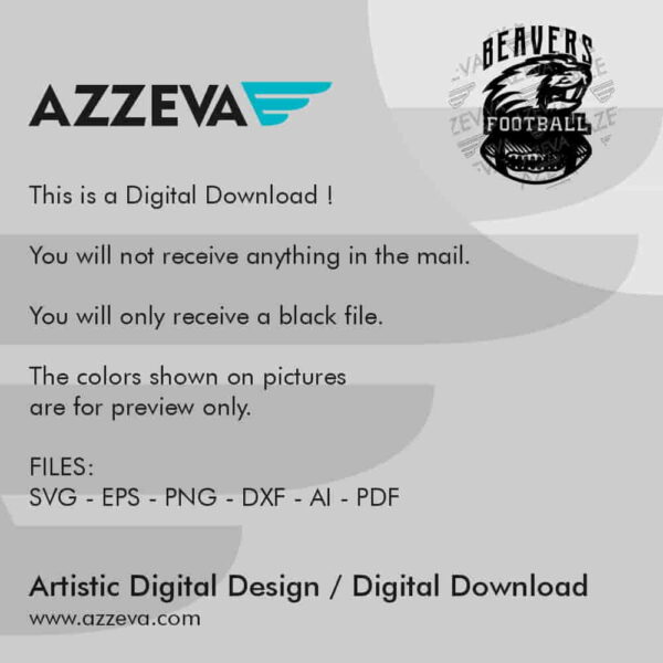 Beavers Football SVG Design Read me azzeva.com 22100642