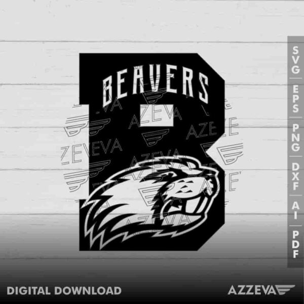 Beavers In B Letter SVG Design azzeva.com 22100648