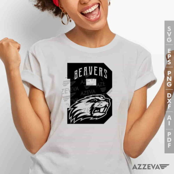Beavers In B Letter SVG Tshirt Design azzeva.com 22100648