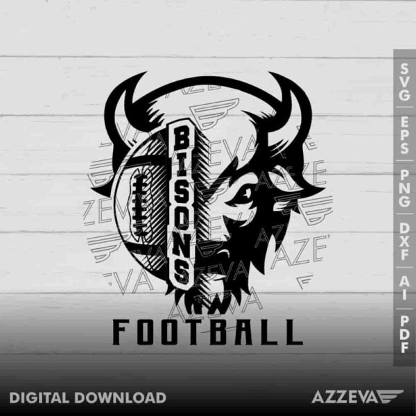Bisons Football SVG Design azzeva.com 22100695