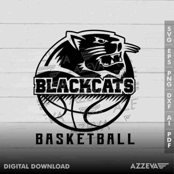 Blackcats Basketball SVG Design azzeva.com 22100215