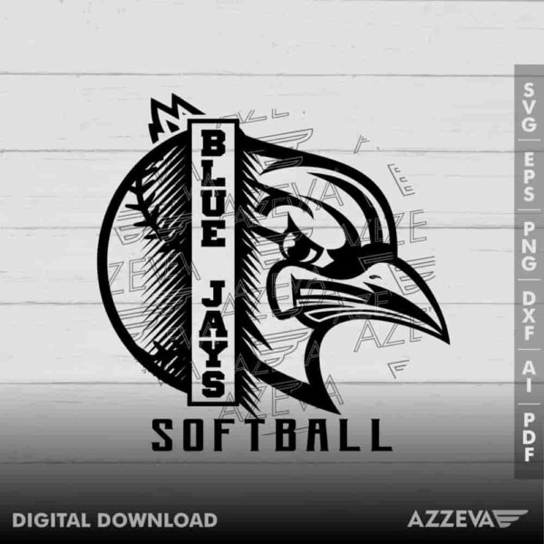 Blue Jays Softball SVG Design azzeva.com 22100615