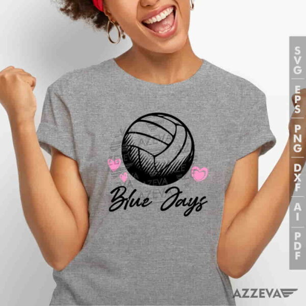Blue Jays Volleyball Ball SVG Tshirt Design azzeva.com 22100296