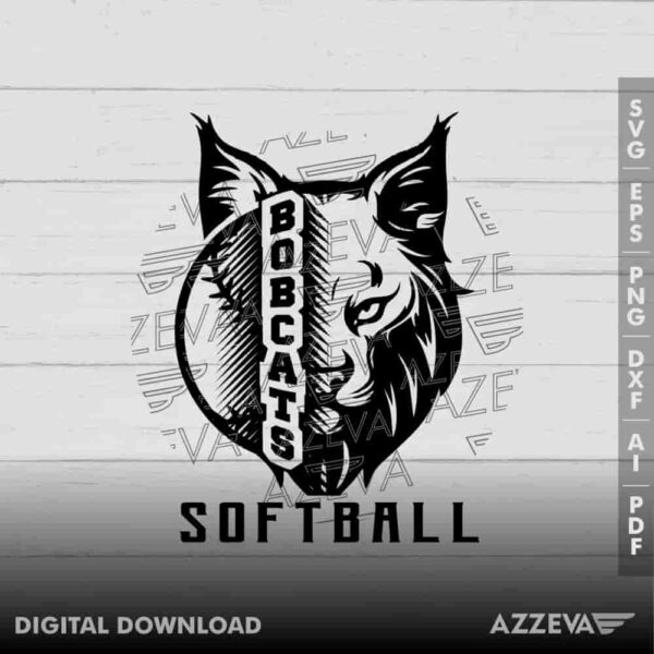 Bobcats Softball SVG Design azzeva.com 22100661