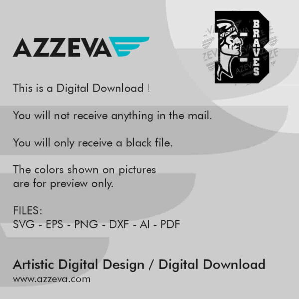 Braves In B Letter SVG Design Read me azzeva.com 22100832