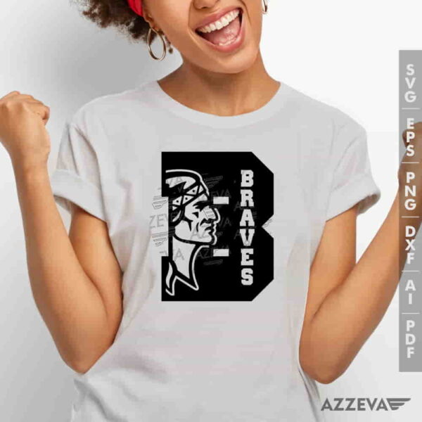Braves In B Letter SVG Tshirt Design azzeva.com 22100832