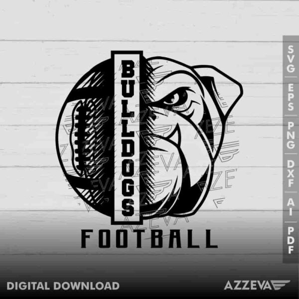 Bulldogs Football SVG Design azzeva.com 22100518