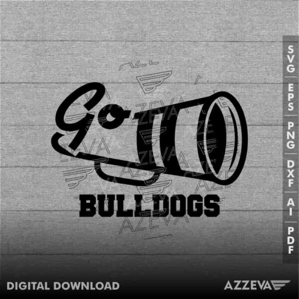 Bulldogs Go Megaphone SVG Design azzeva.com 22100716