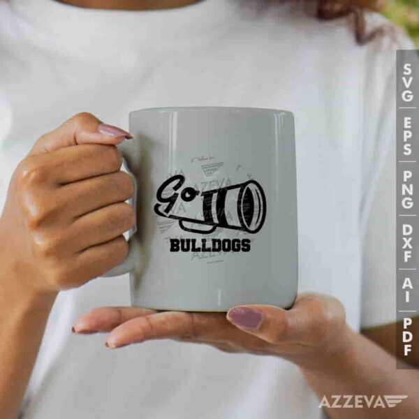 Bulldogs Go Megaphone SVG Mug Design azzeva.com 22100716