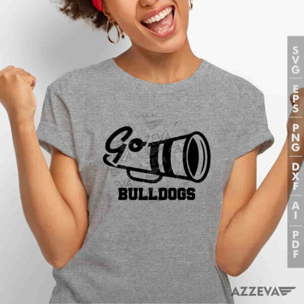 Bulldogs Go Megaphone SVG Tshirt Design azzeva.com 22100716