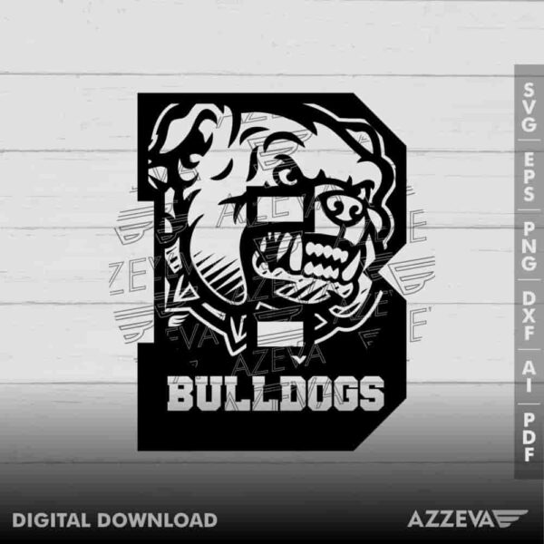 Bulldogs In B Letter SVG Design azzeva.com 22100846
