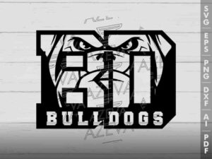 Bulldogs In Bd Letters SVG Design azzeva.com 22100046