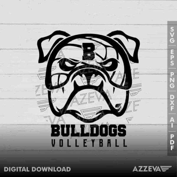 Bulldogs Volleyball SVG Design azzeva.com 22100875