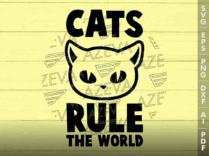 Cats Rule Pet SVG Design azzeva.com 22101599