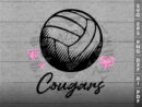 Cougars Volleyball Ball SVG Design azzeva.com 22100304