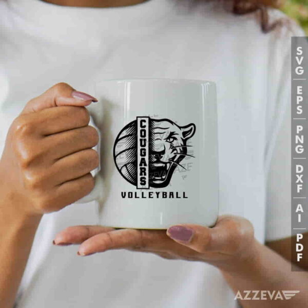 Cougars Volleyball SVG Mug Design azzeva.com 22100507
