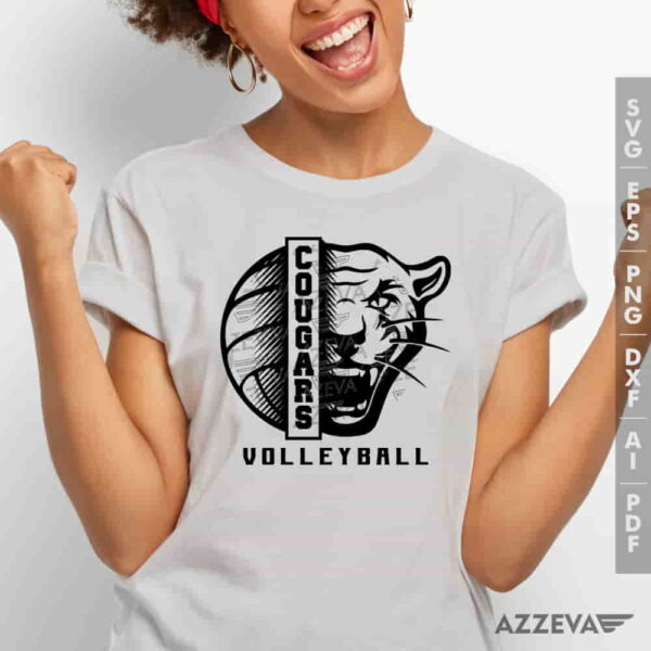 Cougars Volleyball SVG Tshirt Design azzeva.com 22100507