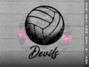 Devils Volleyball Ball SVG Design azzeva.com 22100308