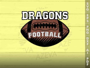 Dragons Football Ball SVG Design azzeva.com 22104782