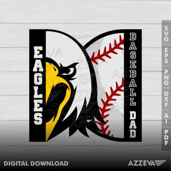 Eagles Baseball Dad SVG Design azzeva.com 22105075