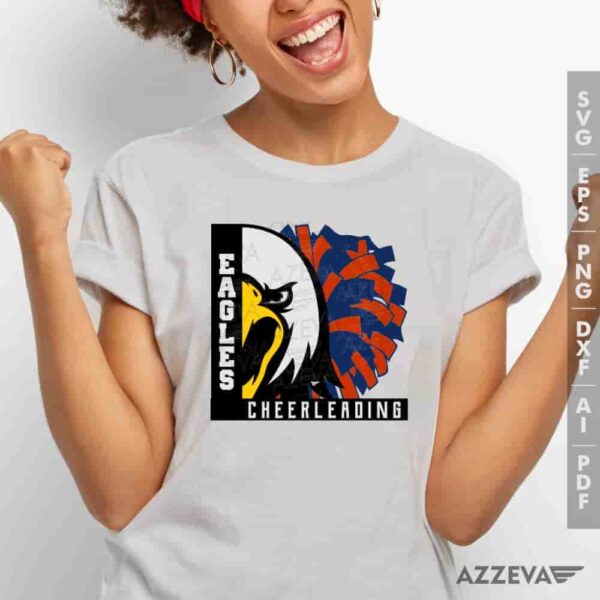 Eagles Cheerleading Blue And Orange SVG Tshirt Design azzeva.com 22105134