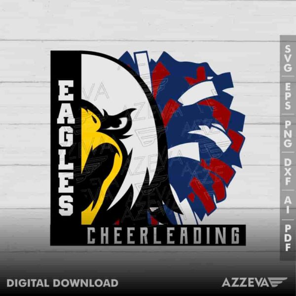 Eagles Cheerleading Blue Red And Wh SVG Design azzeva.com 22105129