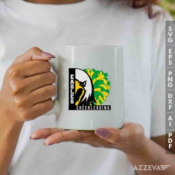 Eagles Cheerleading Green And Yello SVG Mug Design azzeva.com 22105131