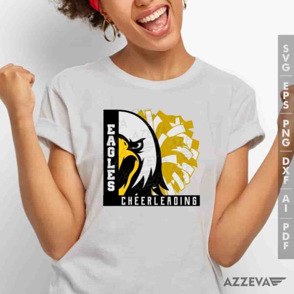 Eagles Cheerleading Yellow And Whit SVG Tshirt Design azzeva.com 22105133