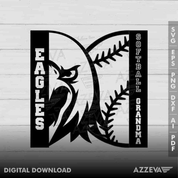 Eagles Softball Grandma SVG Design azzeva.com 22105095