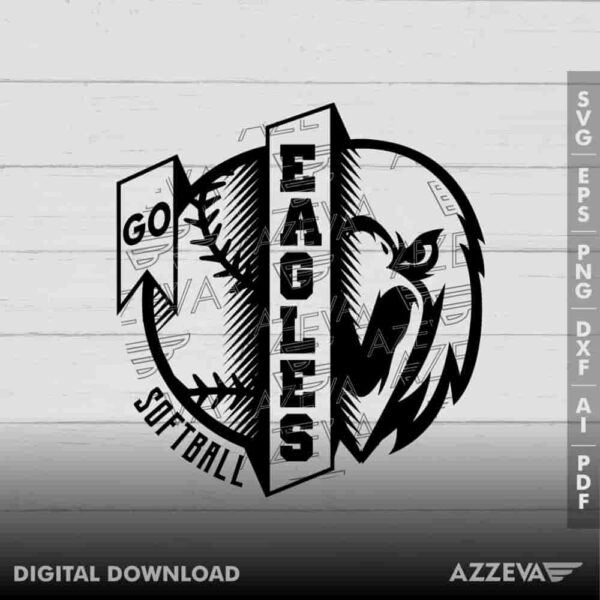 Eagles Softball SVG Design azzeva.com 22100468