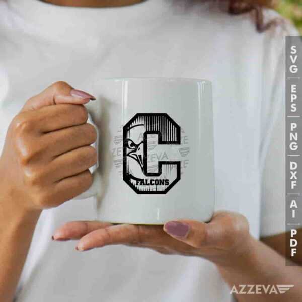 Falcons In C Letter SVG Mug Design azzeva.com 22100900
