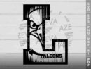 Falcons In L Letter SVG Design azzeva.com 22100909