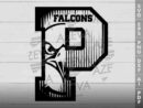 Falcons In P Letter SVG Design azzeva.com 22100913