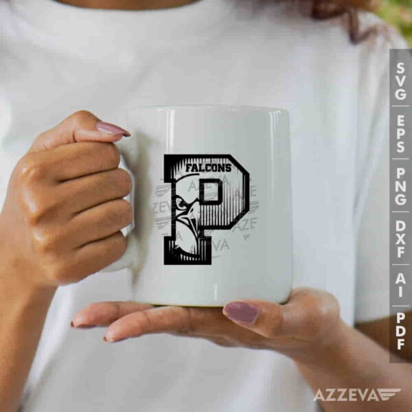 Falcons In P Letter SVG Mug Design azzeva.com 22100913