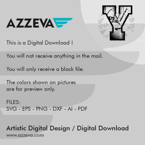 Falcons In Y Letter SVG Design Read me azzeva.com 22100922