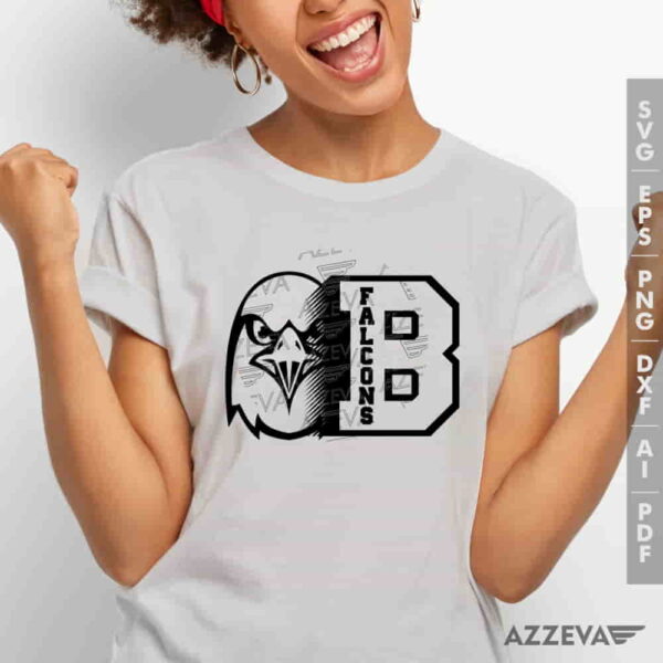 Falcons With B Letter SVG Tshirt Design azzeva.com 22100946