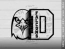Falcons With D Letter SVG Design azzeva.com 22100948